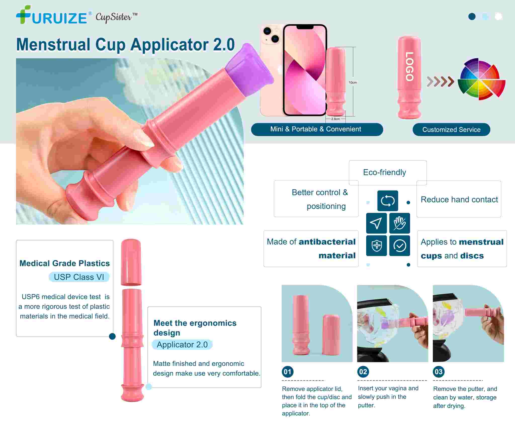 Furuize menstrual cup applicator has been upgraded